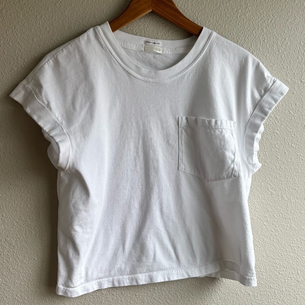 Classic White Boxy Pocket Tee - Picture 3 of 9